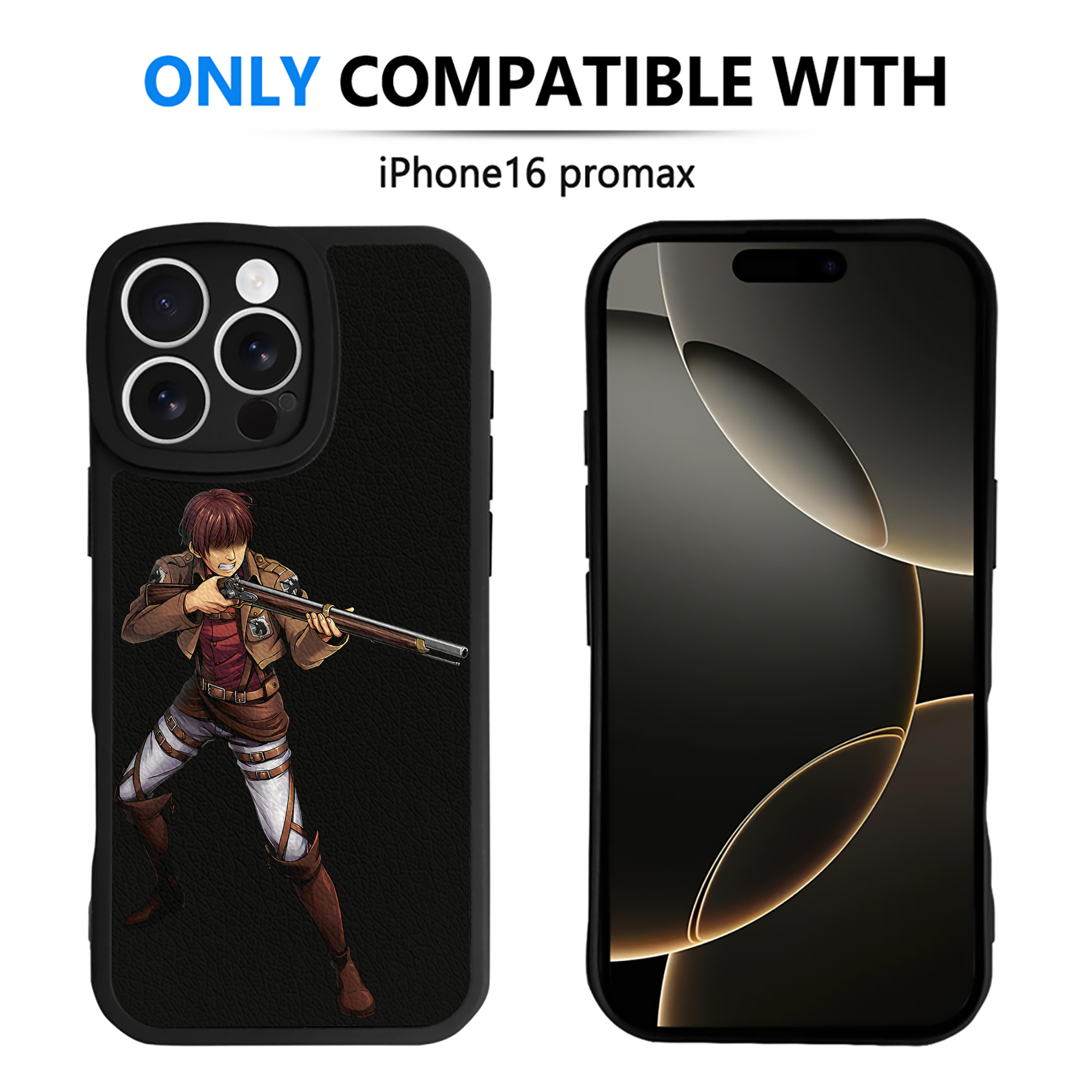 （画像用） 進撃の巨人 Attack on Titan 【iPhone 16シリーズ対応】シリコンスマホケース（レザー調） 材質：シリコン